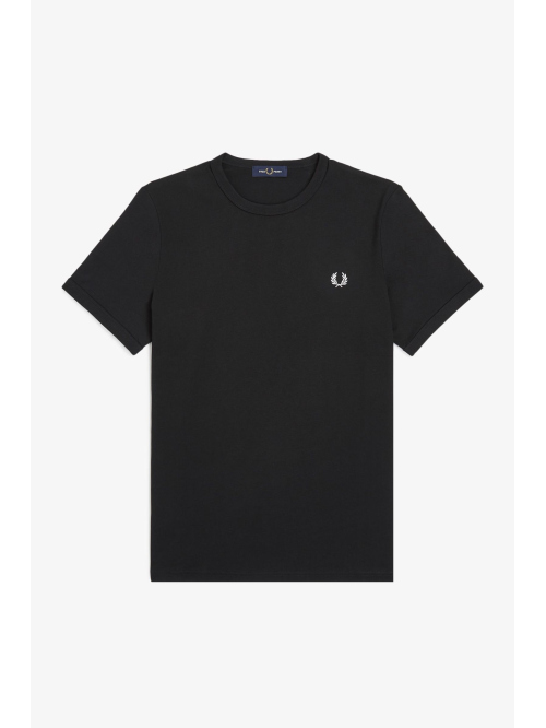 Black and white fred perry polo on sale