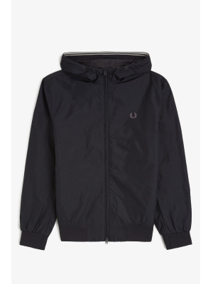 FRED PERRY BRENTHAM HOODED JACKET BLACK