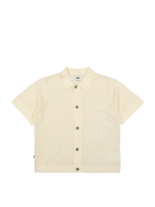 OBEY TEAR DROP OPEN KNIT SHIRT