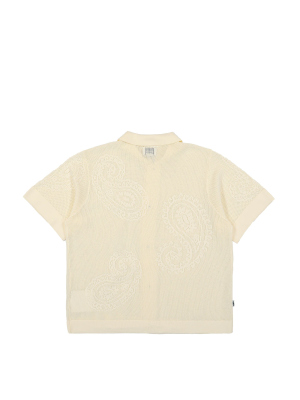 OBEY TEAR DROP OPEN KNIT SHIRT