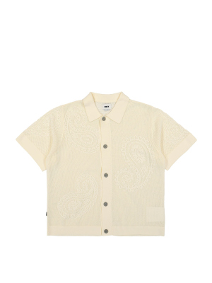 OBEY TEAR DROP OPEN KNIT SHIRT